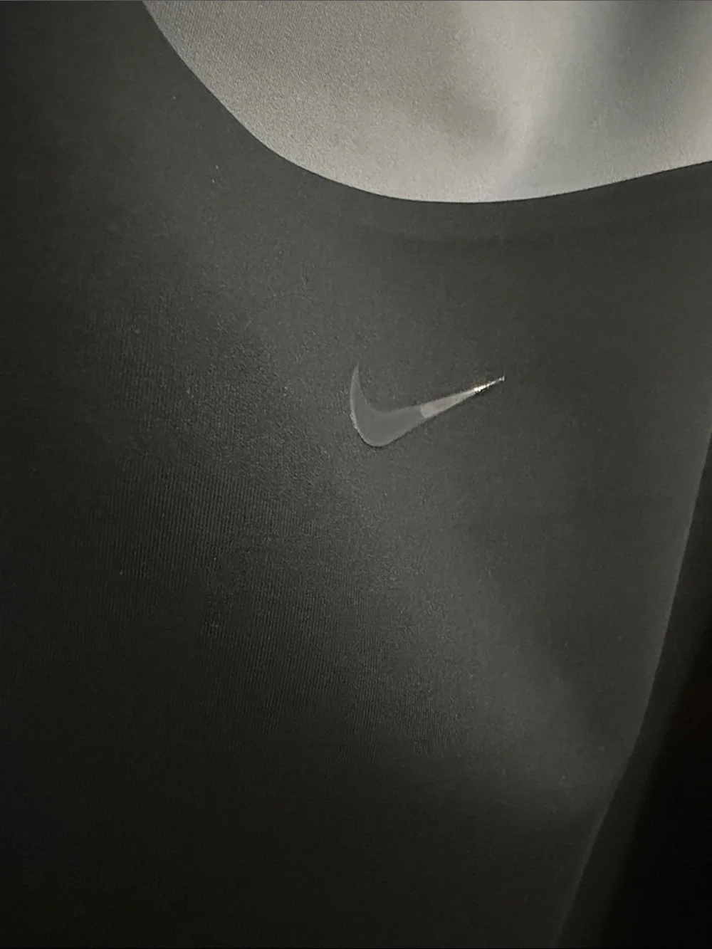 Nike Black Racerback Training Tank with Silver Swoosh